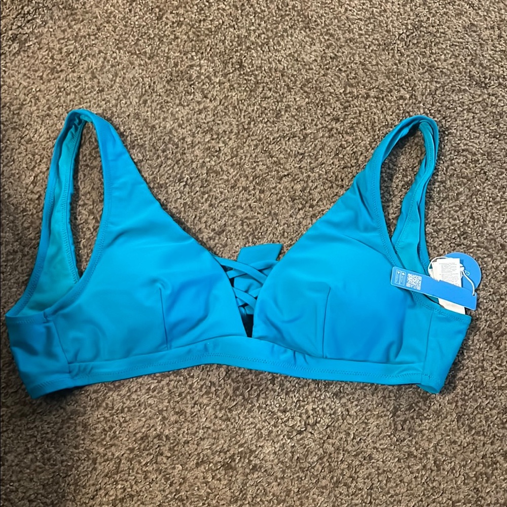 BNWT Blue Women's Cupshe swimsuit top - 1x